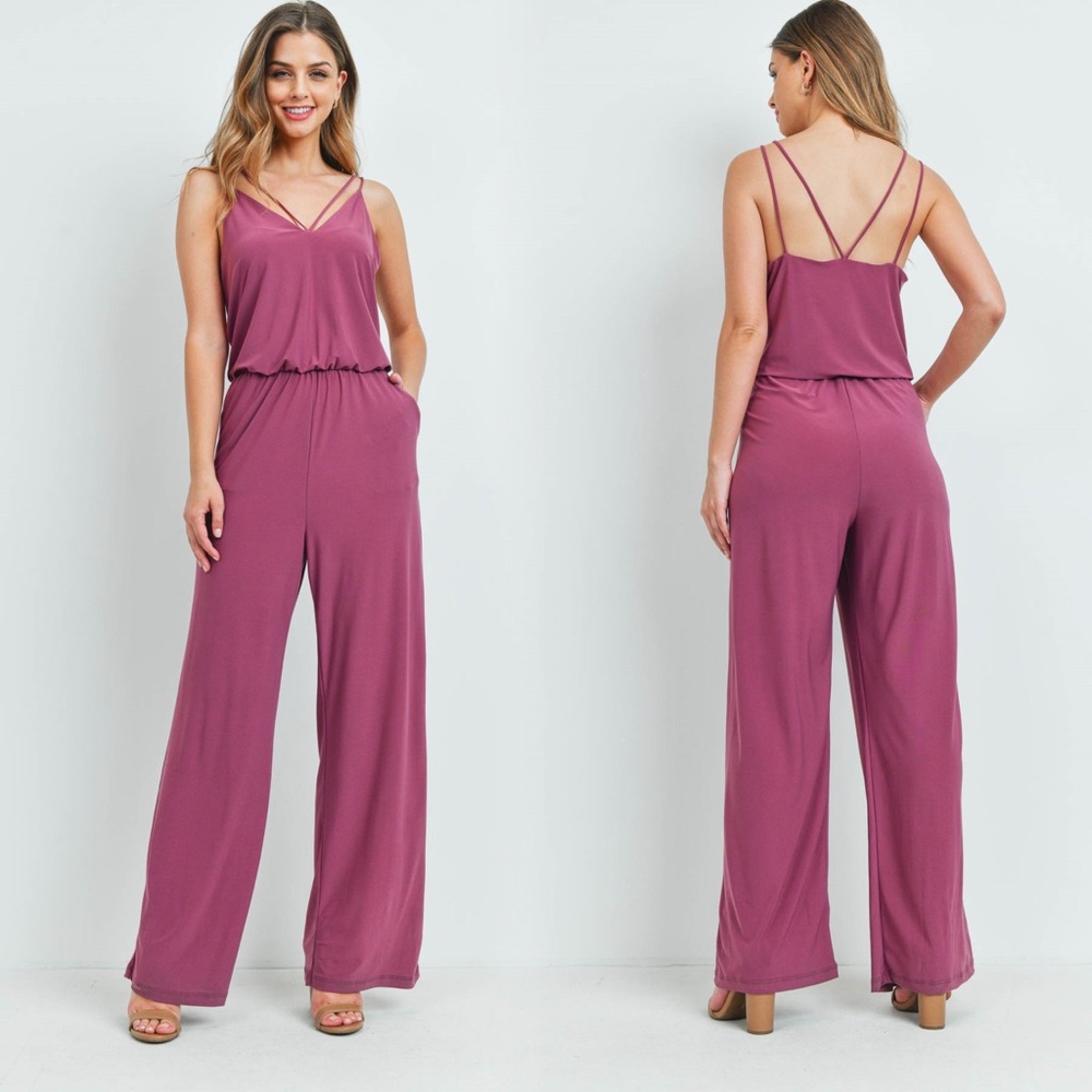 Stylish Purple Sleeveless Jumpsuit - Picture 9 of 10